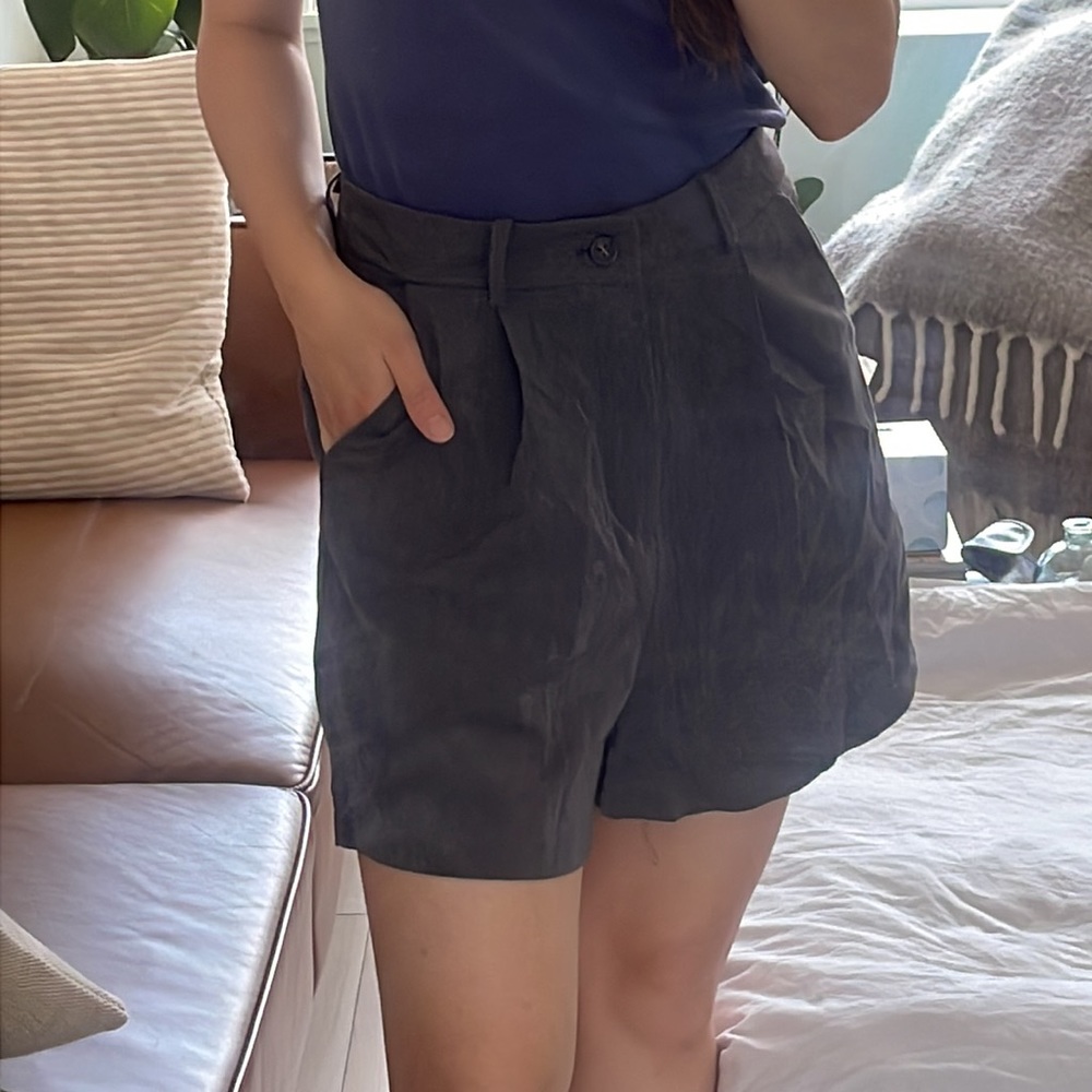 Grey Trouser Shorts | XS